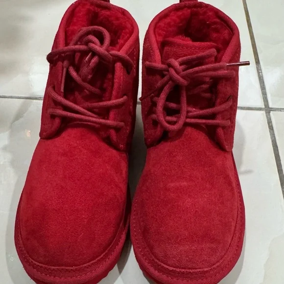 UGG Kids Red Boots - Picture 6 of 6